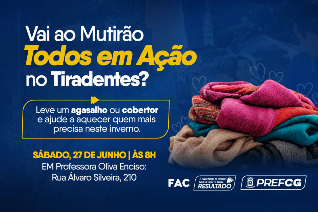 Todos em Ação é polo de arrecadação de agasalhos 