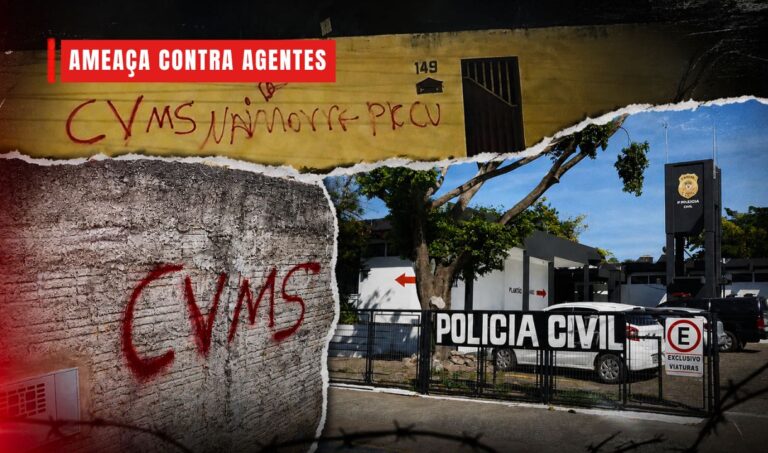Agente de segurança pública é alvo de pichação com ameaça de facção em Corumbá