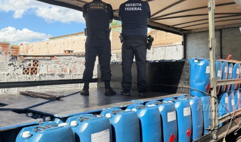 Operação na fronteira apreende carga química capaz de produzir 22 toneladas de cocaína em MS