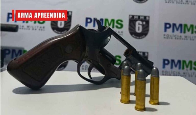 Homem é preso com revólver durante operação policial na zona rural de Corumbá