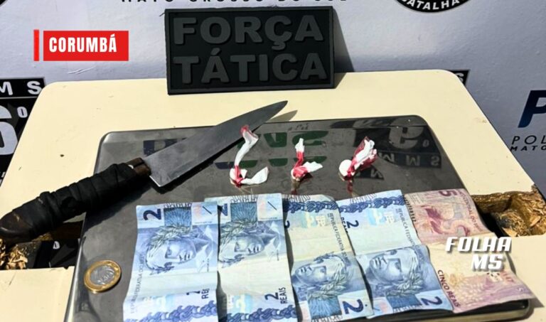 Homem é preso com cocaína após ser identificado por furtos na área central de Corumbá
