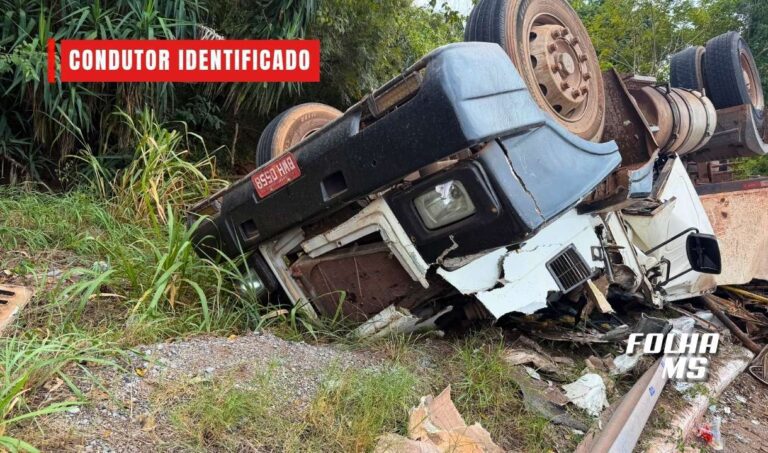 Identificado motorista boliviano que morreu em tombamento de carreta na BR-262 em Corumbá