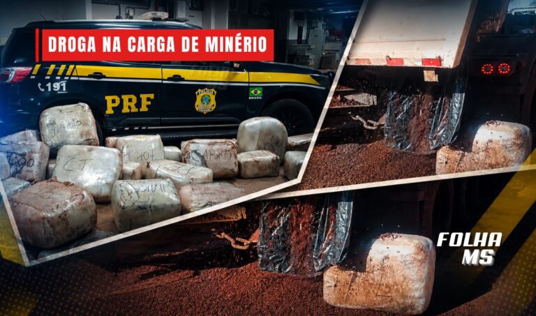 Motorista é preso com mais de 580 quilos de drogas escondidos em carga de minério na BR-262