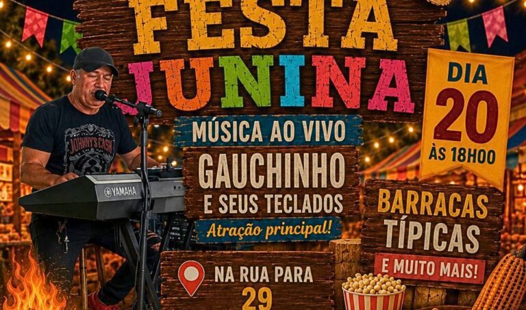 Festa Junina no Jardim dos Estados terá música ao vivo e brincadeiras neste sábado