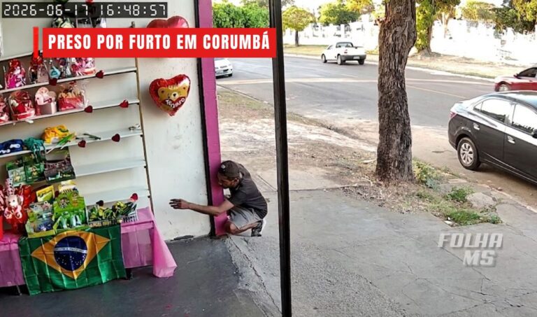 Homem é preso após furto em loja no centro de Corumbá