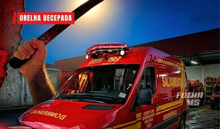 Homem tem orelha decepada em ataque com facão ao defender filho em Ladário