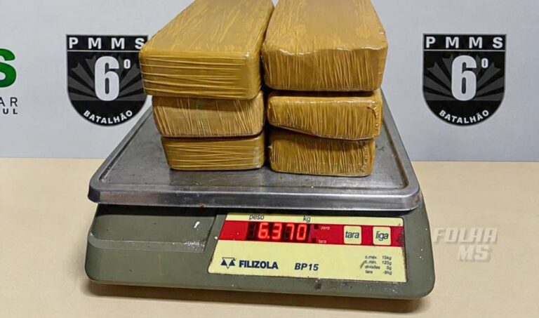 Mulher é presa com 6,3 quilos de pasta base de cocaína em ônibus que saiu de Corumbá