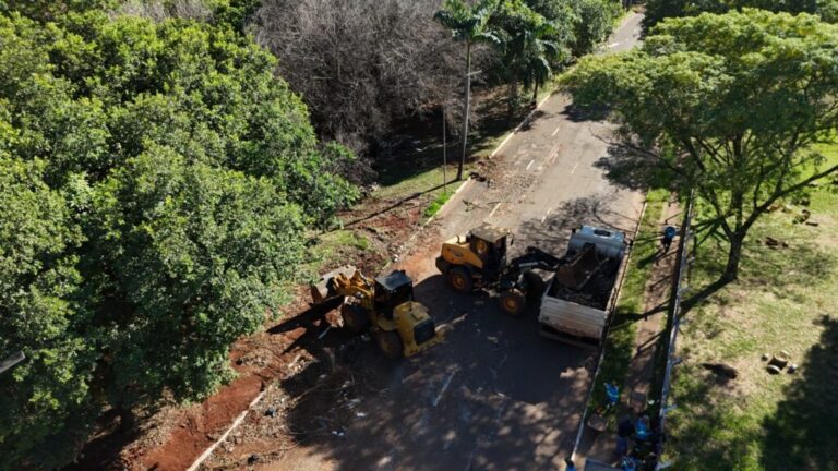 Prefeitura faz limpeza na Ernesto Geisel