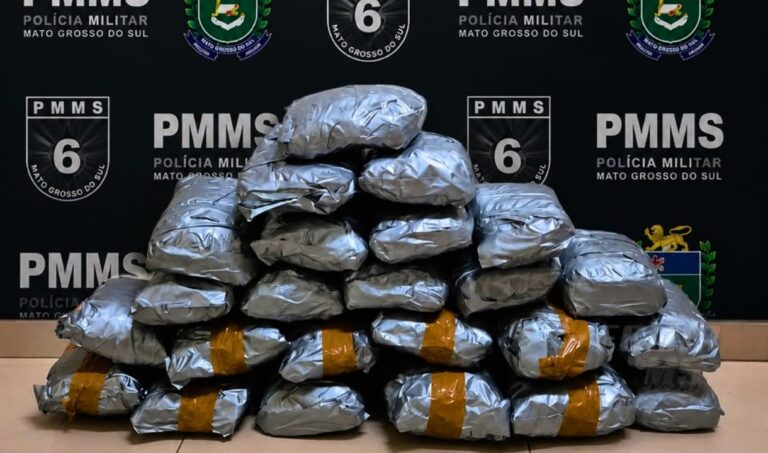 Mulher é presa com 13 kg de skunk após tentar escapar de bloqueio na BR-262 em Corumbá