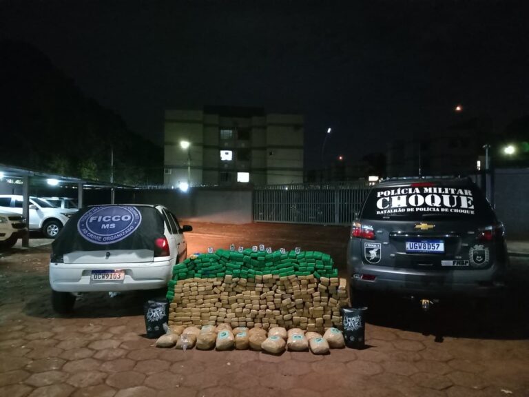 FICCO e Choque apreendem quase 400 kg de maconha e haxixe em operação em Mato Grosso do Sul