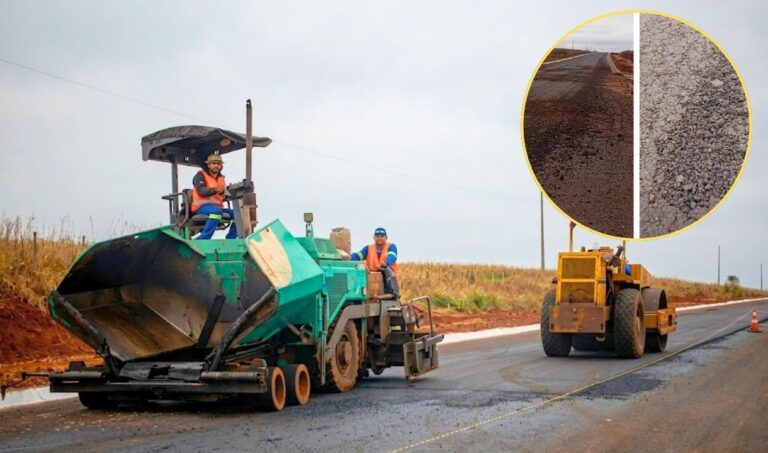 Asfalto de R$ 28 milhões do Governo de MS começa a se desfazer menos de um mês após entrega