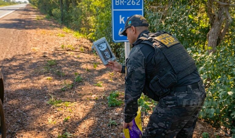 Cocaína avaliada em R$ 750 mil é encontrada às margens da BR-262 em Corumbá