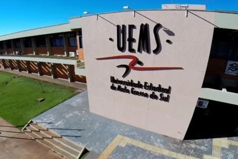 Estudante participa de aula on-line de idiomas oferecida pela UEMS.