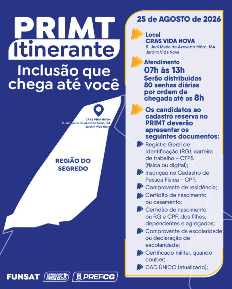 Primt Itinerante retoma atendimentos em cinco regiões