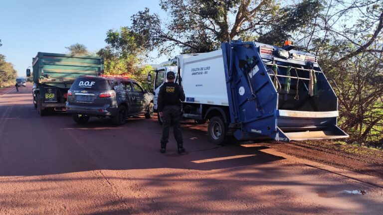DOF recupera dois caminhões roubados de prefeitura e prende três homens em Corumbá