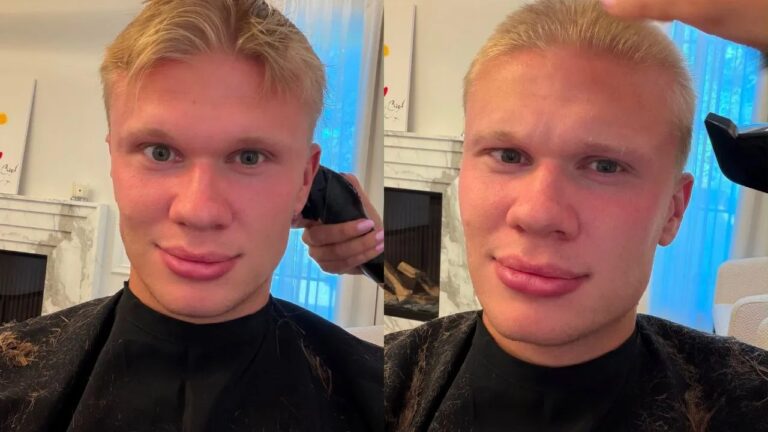 Haaland adota novo corte de cabelo antes da estreia do City no Inglês