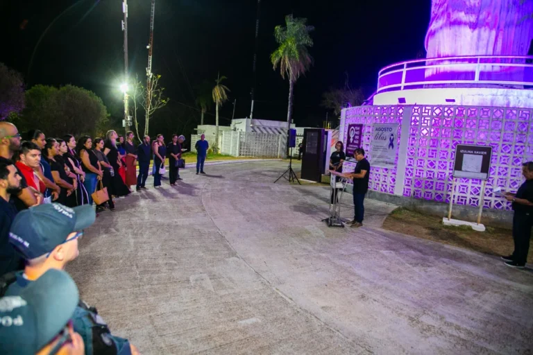 Agosto Lilás é aberto em Corumbá com ato de conscientização e iluminação pública