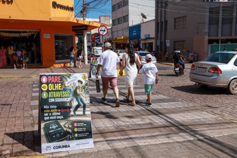 Dia do Pedestre motiva ação educativa sobre segurança no trânsito em Corumbá