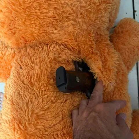 Pistola encontrada escondida em ursinho de pelúcia durante operação policial
