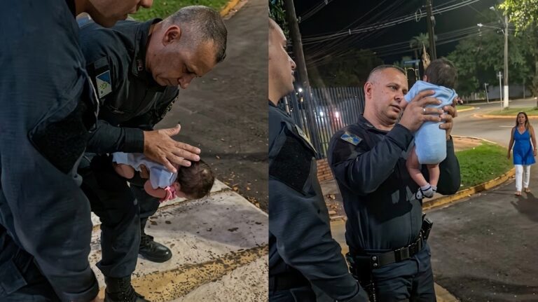 Policiais militares salvam bebê engasgado após família buscar socorro em quartel de Campo Grande