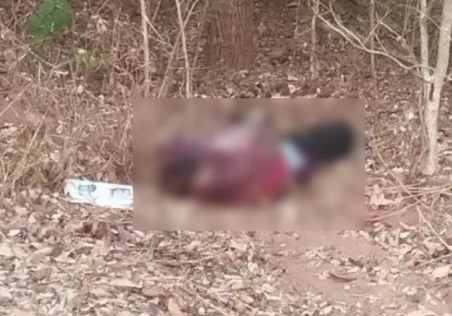Viatura policial em estrada rural próxima a canavial em Mato Grosso do Sul