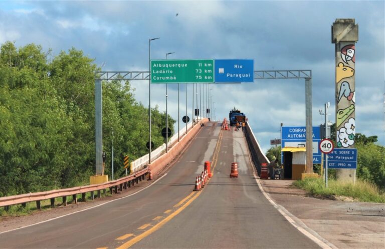 Agesul interdita tráfego da ponte sobre o rio Paraguai em mais três fins de semana de agosto