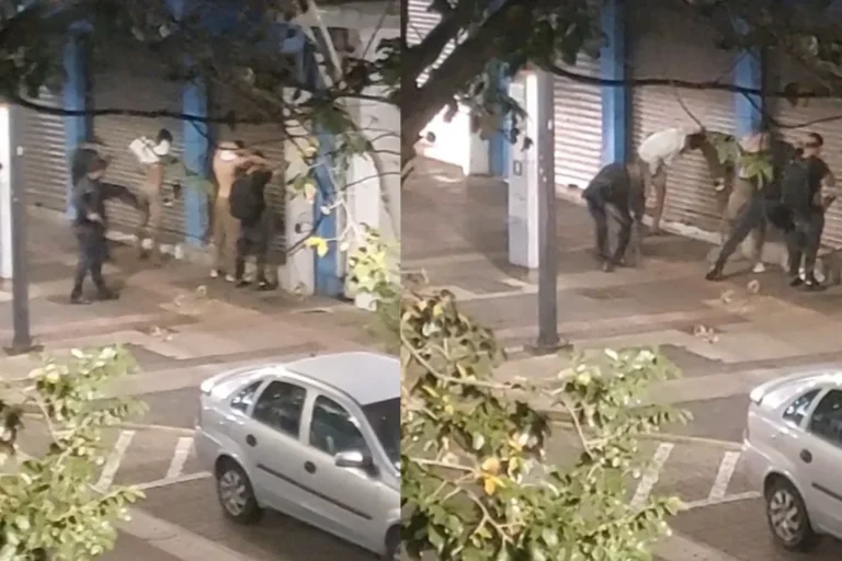 Policiais abordam jovens em rua de Campo Grande