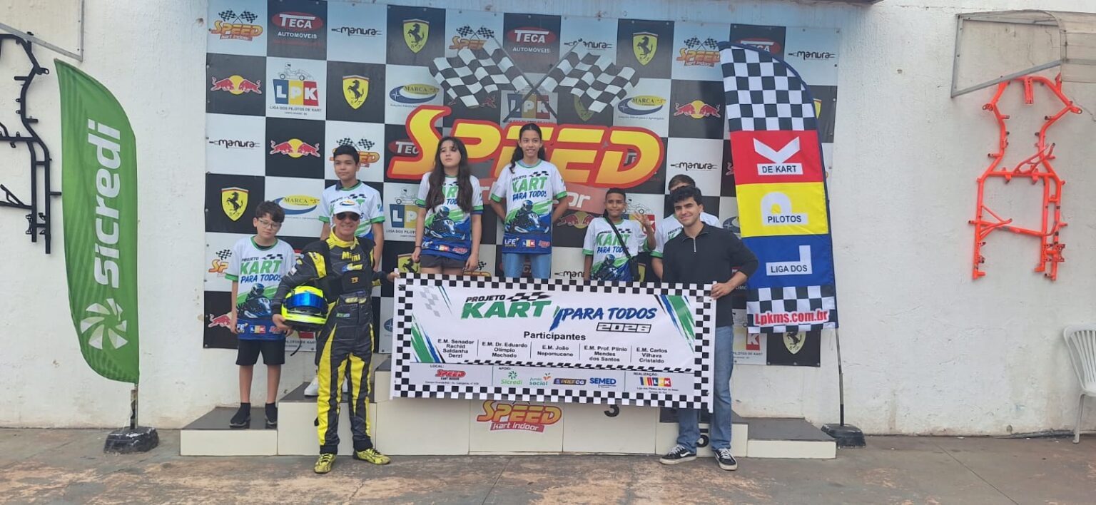 Alunos da Reme aprendem trânsito e ciência pilotando karts em Campo Grande