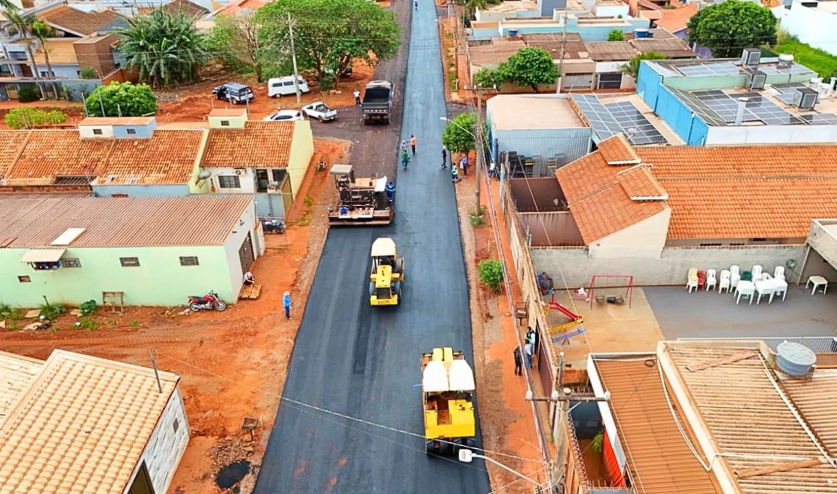 Jardim das Nações recebe mais de R$ 15 milhões em obras de asfalto e drenagem
