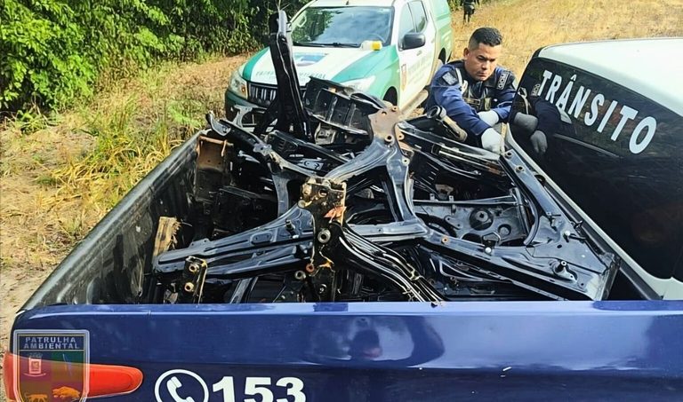 GCM encontra 77 partes de quadros de motos em área rural de Campo Grande