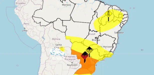 Tempestade com granizo e ventos fortes atinge cidades do Sul do Brasil