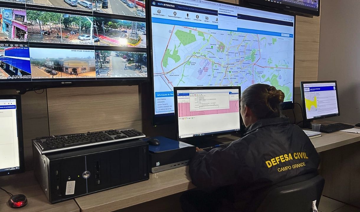 Campo Grande entra em alerta para chuva forte e granizo até terça-feira