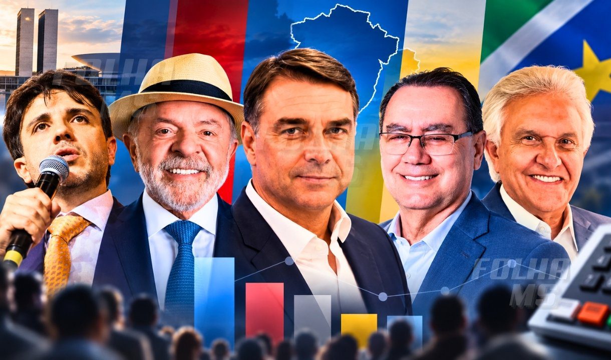 Flávio mantém 40% em MS, Lula sobe para 33% e Augusto Cury chega a 5%
