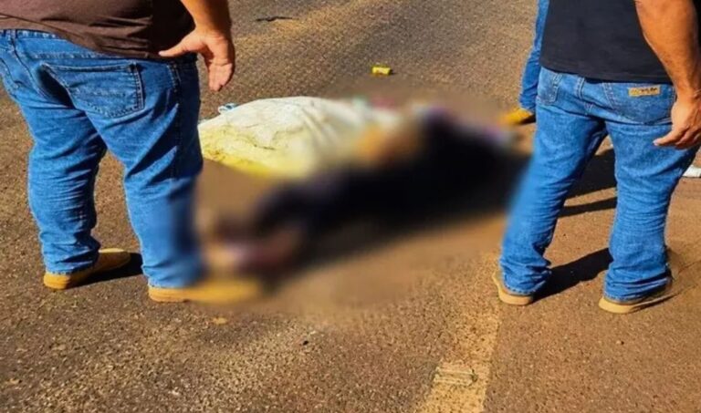 Idosa morre após ser atropelada por carreta em rotatória da BR-267 em Maracaju