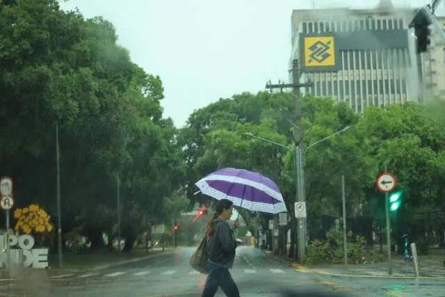 Céu nublado e clima chuvoso em Campo Grande, MS