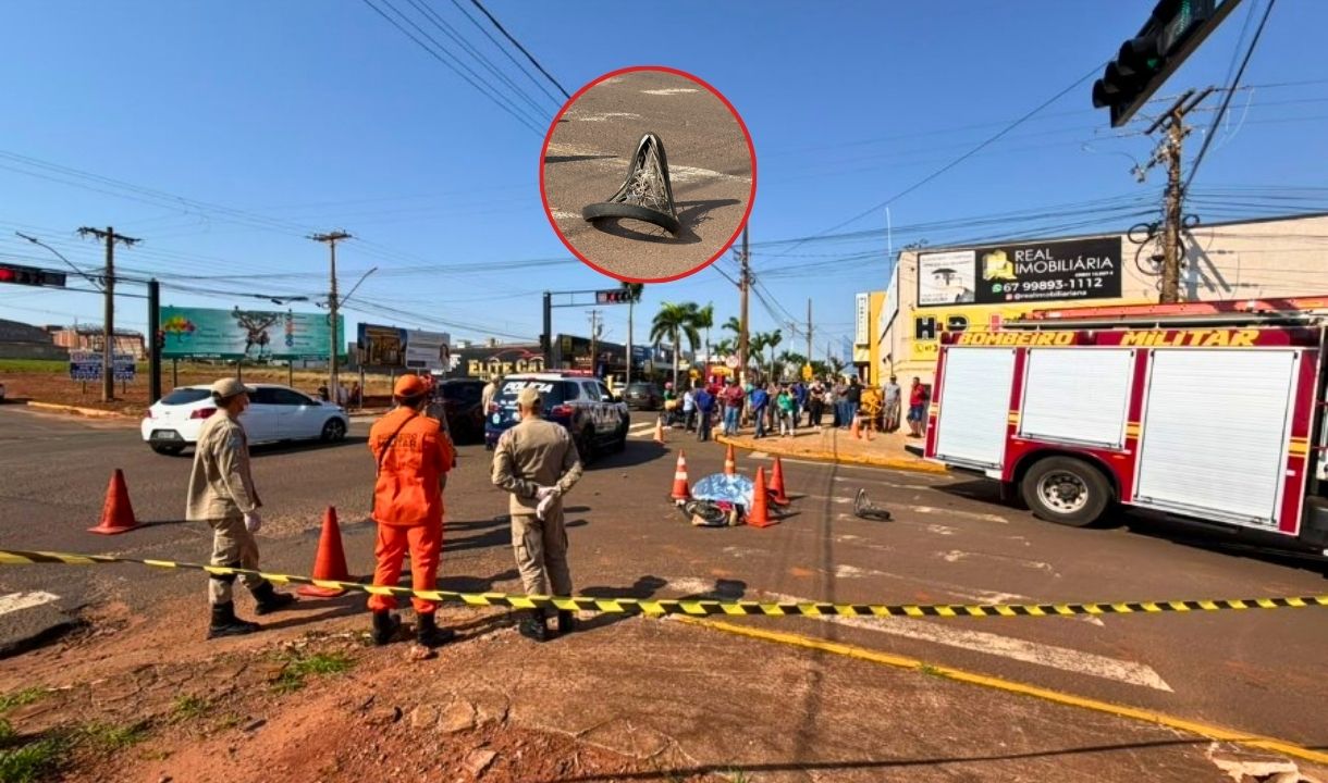 Ciclista morre após ser atingida por caminhão durante conversão em Nova Andradina
