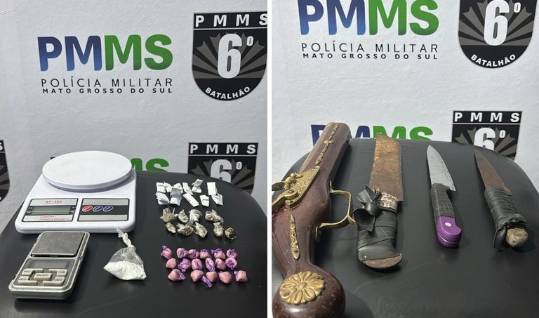 Dois homens com mandados de prisão são presos com drogas em Corumbá