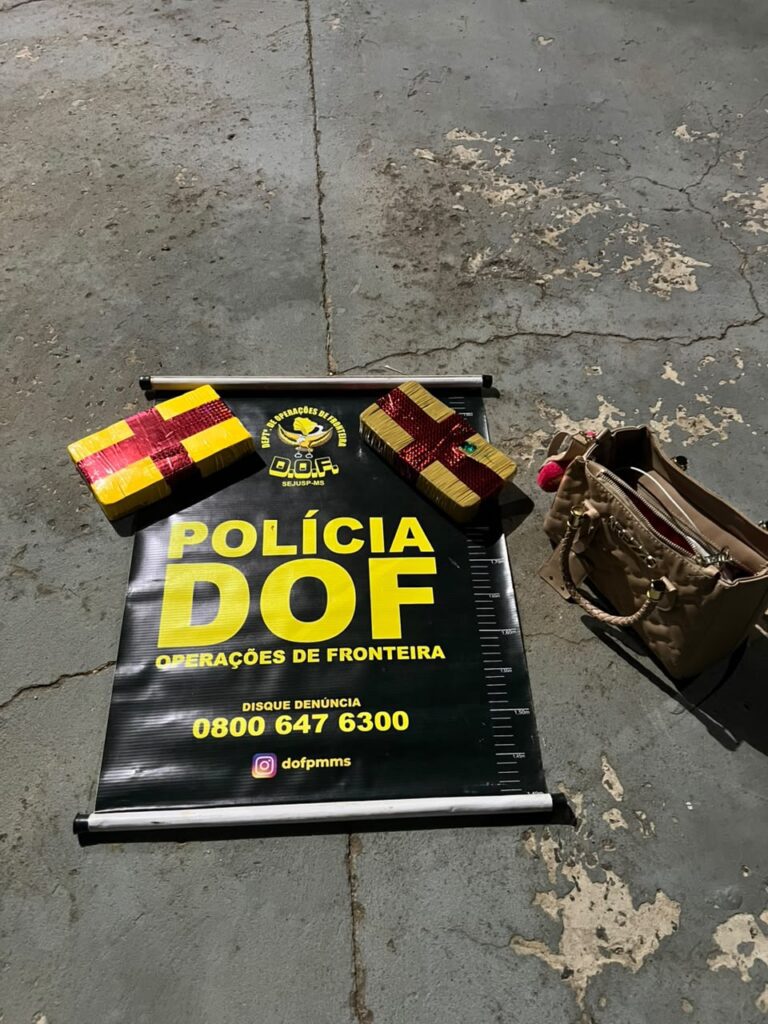 DOF prende mulher com mais de 2 kg de cocaína e pasta-base em Anastácio