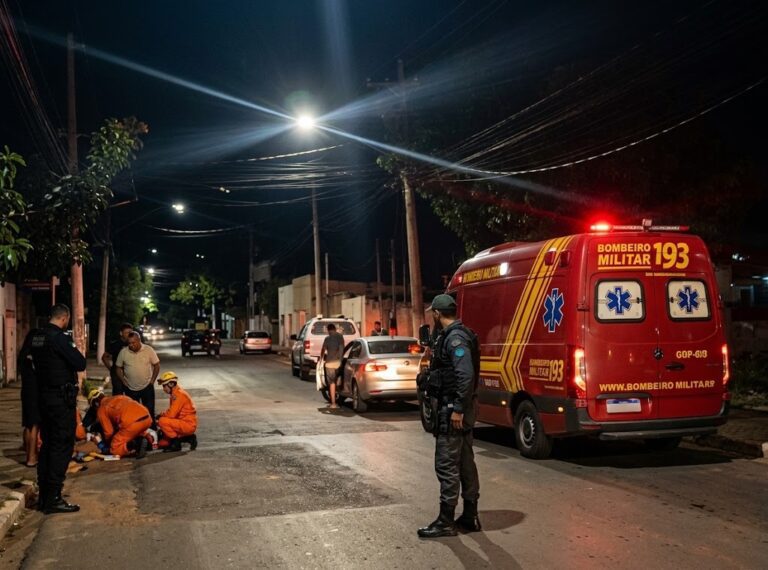 Casal boliviano fica ferido em batida entre moto e carro no bairro Aeroporto em Corumbá