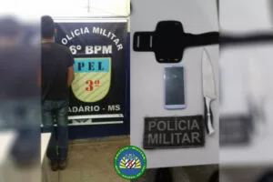 Leia mais sobre o artigo Homem é preso pela PM após assaltar mulher armado com faca na Vila Mamona