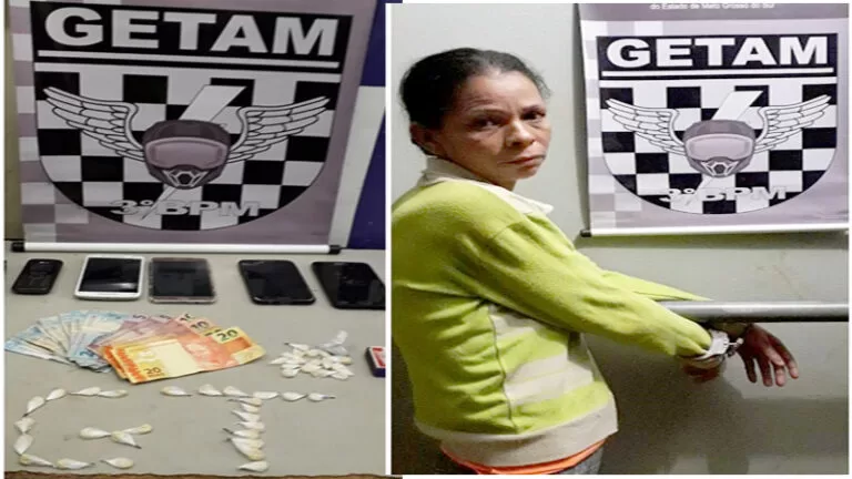 Presa por tráfico de drogas, mulher disse que vende entorpecentes porque o salário mínimo está baixo