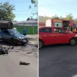 Dois acidentes de trânsito mobilizam equipes do Corpo de Bombeiros