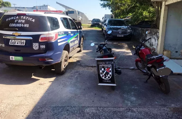 PM recupera motocicleta roubada de homem no centro de Corumbá