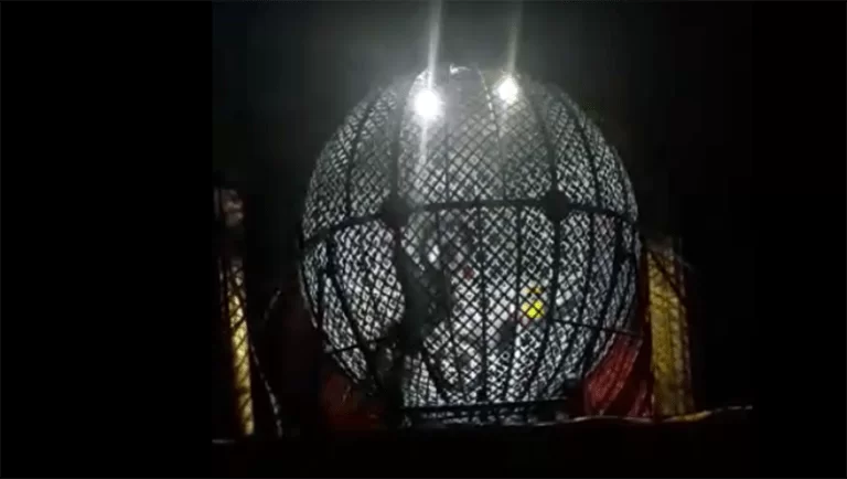 Vídeo: acidente em Globo da Morte deixa duas pessoas feridas em circo instalado em Corumbá