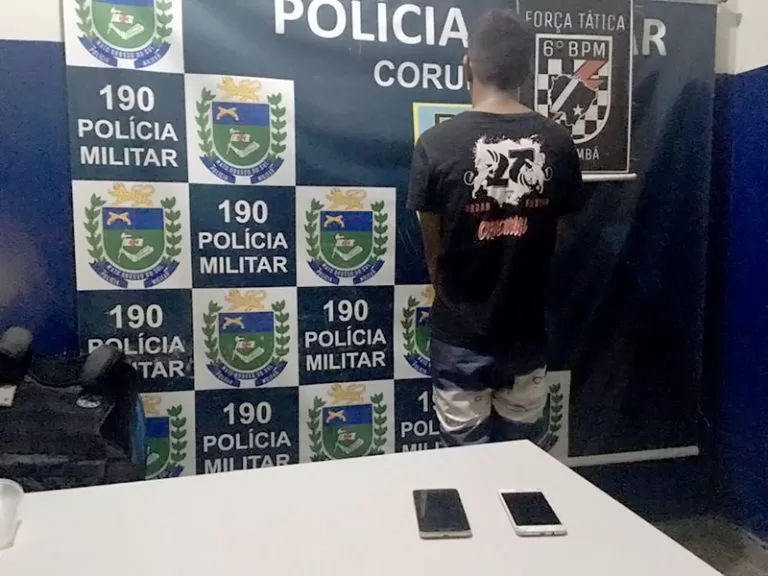 Após roubar celular de adolescentes, foragido da justiça é preso pela Força Tática de Corumbá