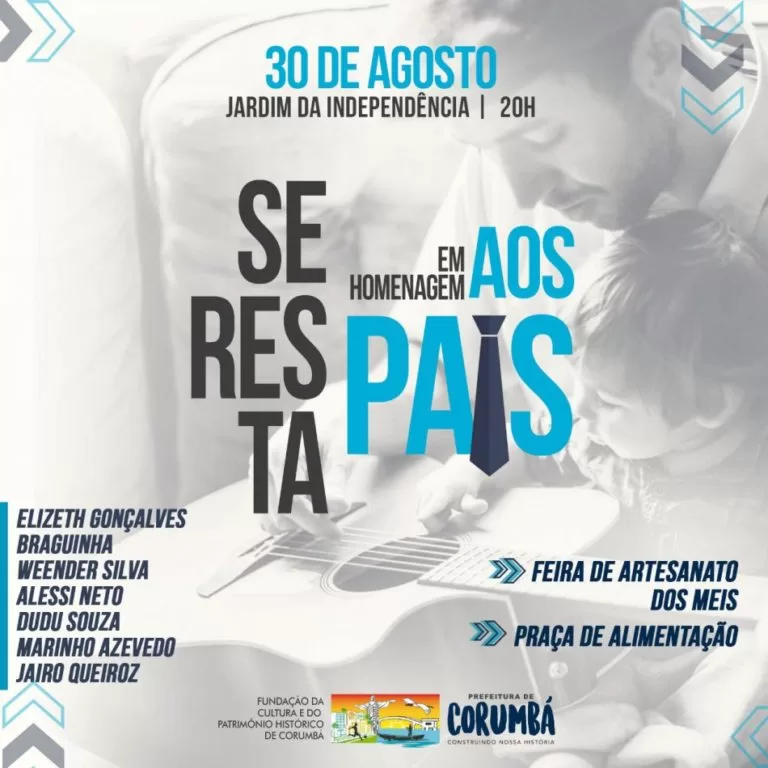 Seresta em homenagem ao Dia dos Pais acontece sexta-feira