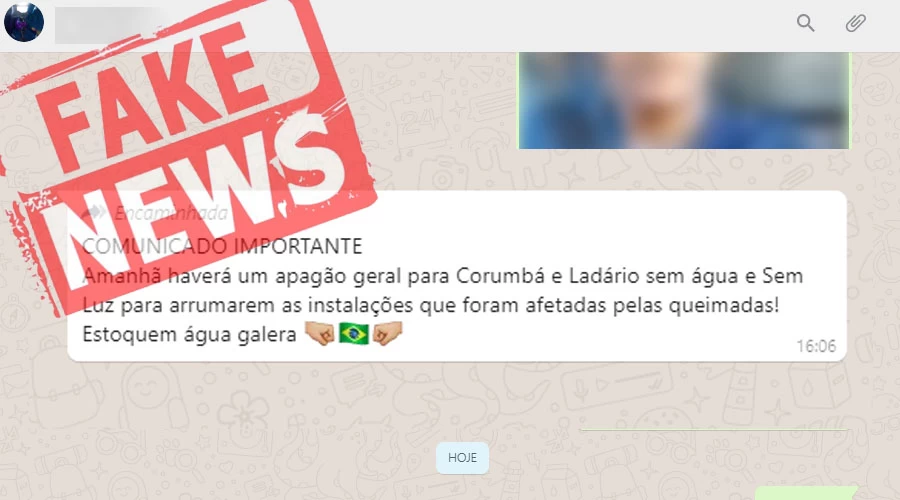 Leia mais sobre o artigo Energisa esclarece que informação sobre apagão em Corumbá é falsa