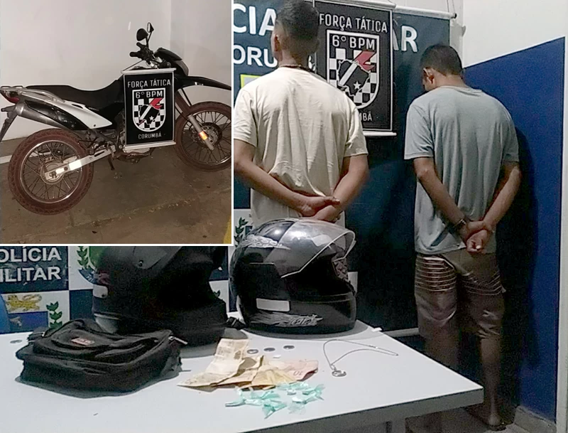 Leia mais sobre o artigo Suspeitos de cometerem assaltos em Corumbá são presos em posse de entorpecentes