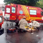 Motociclista perde dedo da mão em acidente entre caminhonete e moto no centro de Corumbá