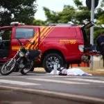 Caminhão passa por cima de  motociclista em Campo Grande